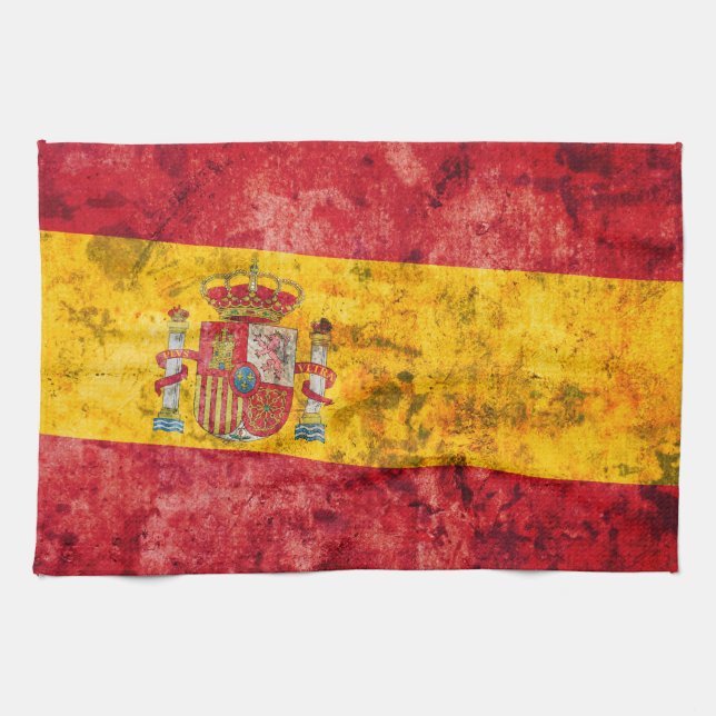 Flagge von Spanien Geschirrtuch (Horizontal)