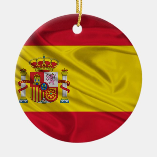 Flagge von Spanien Keramik Ornament (Vorne)