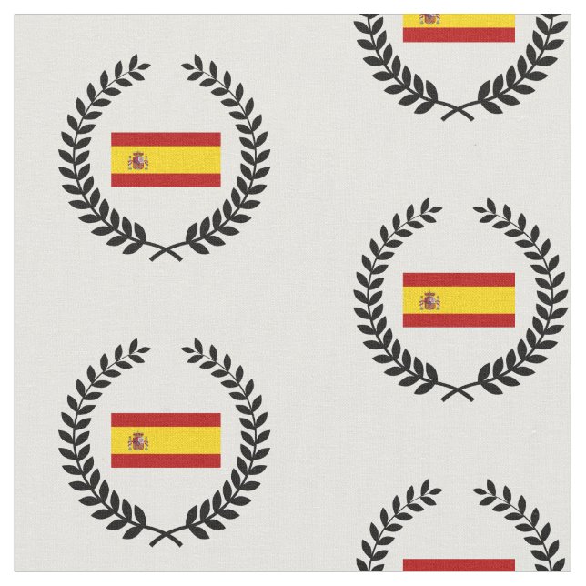 Flagge von Spanien Stoff (Nahaufnahme)