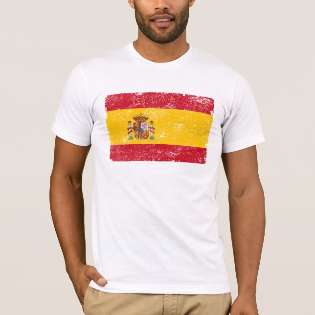 Flagge von Spanien T-Shirt (Vorderseite)