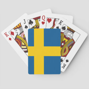 Flagge von Spielkarten Schwedens
