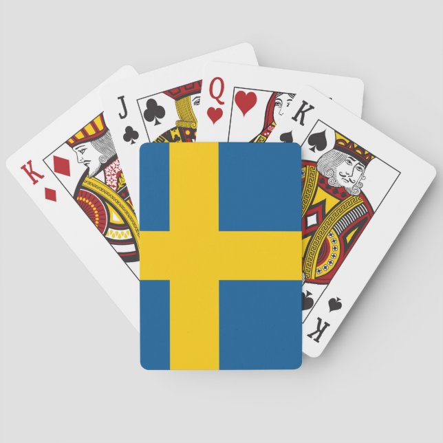 Flagge von Spielkarten Schwedens (Rückseite)