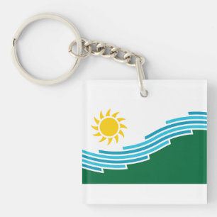 Flagge von Spokane, Washington Schlüsselanhänger