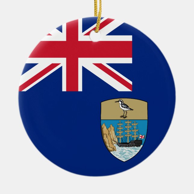 Flagge von St. Helena Keramik Ornament (Vorne)
