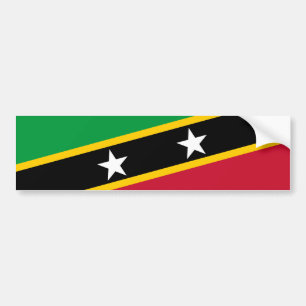 Flagge von St. Kitts und Nevis Autoaufkleber