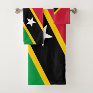 Flagge von St. Kitts und Nevis Badhandtuch Set
