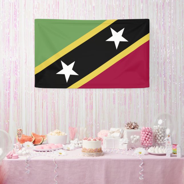 Flagge von St. Kitts und Nevis Banner (Party)