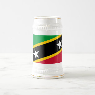 Flagge von St. Kitts und Nevis Bierglas