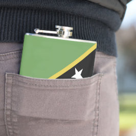 Flagge von St. Kitts und Nevis Flachmann