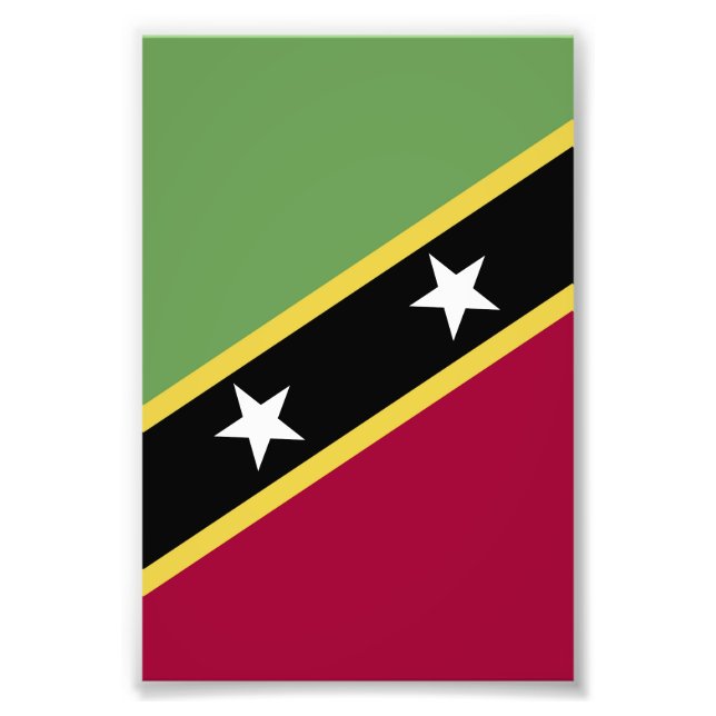 Flagge von St. Kitts und Nevis Fotodruck (Vorne)