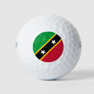 Flagge von St. Kitts und Nevis Golfball