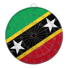 Flagge von St. Kitts und Nevis (Karibik) Dartscheibe