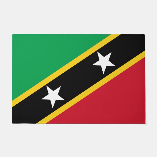 Flagge von St. Kitts und Nevis (Karibik) Fußmatte (Vorderseite)