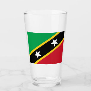 Flagge von St. Kitts und Nevis (Karibik) Glas