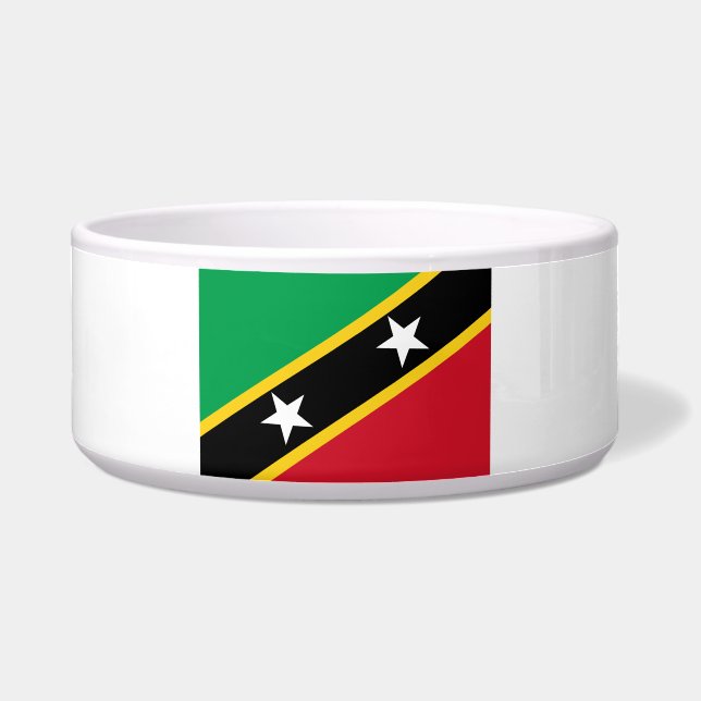 Flagge von St. Kitts und Nevis (Karibik) Napf (Vorderseite)