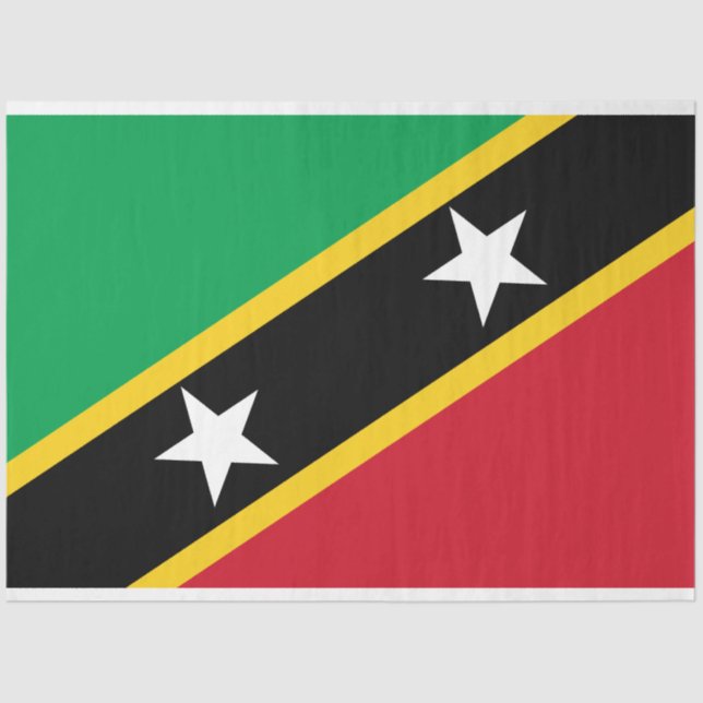 Flagge von St. Kitts und Nevis (Karibik) Seidenpapier (Vorderseite)