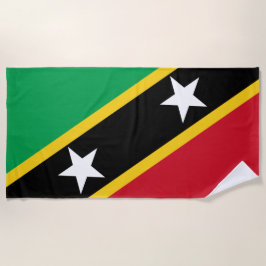 Flagge von St. Kitts und Nevis (Karibik) Strandtuch