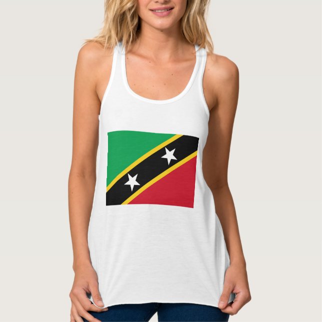 Flagge von St. Kitts und Nevis (Karibik) Tank Top (Vorderseite)