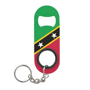 Flagge von St. Kitts und Nevis Mini Flaschenöffner