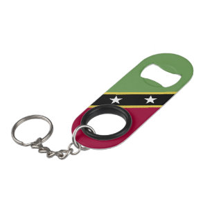 Flagge von St. Kitts und Nevis Mini Flaschenöffner