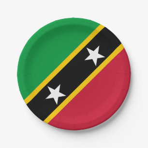 Flagge von St. Kitts und Nevis Pappteller