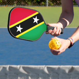 Flagge von St. Kitts und Nevis Pickleball Schläger