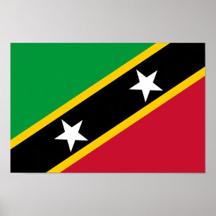 Flagge von St. Kitts und Nevis Poster