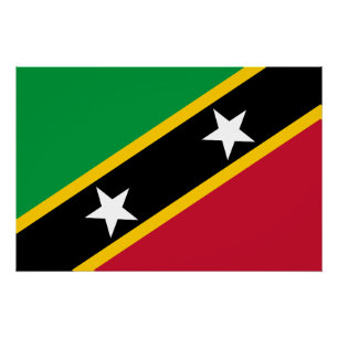 Flagge von St. Kitts und Nevis Poster