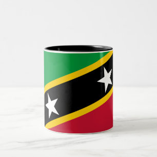 Flagge von St. Kitts und Nevis Zweifarbige Tasse