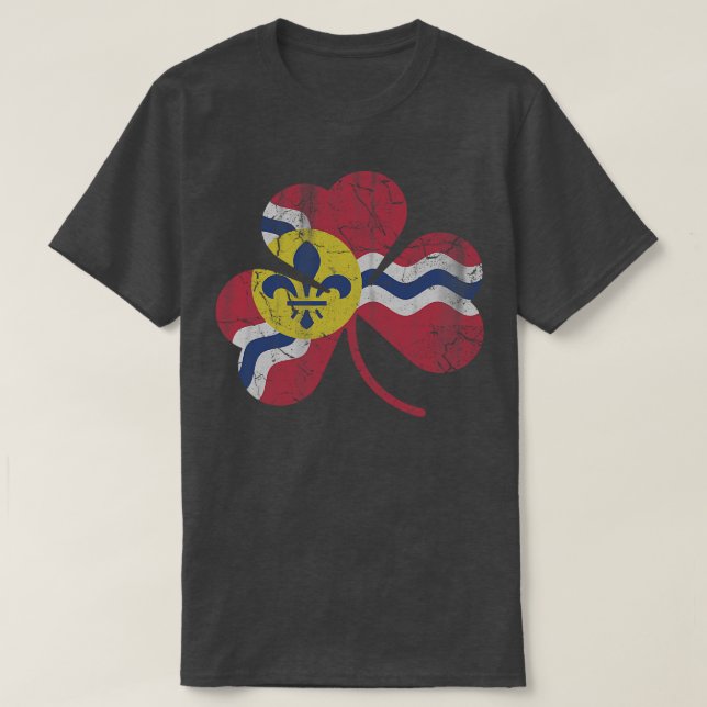 Flagge von St. Louis Kleeblatt T-Shirt (Design vorne)