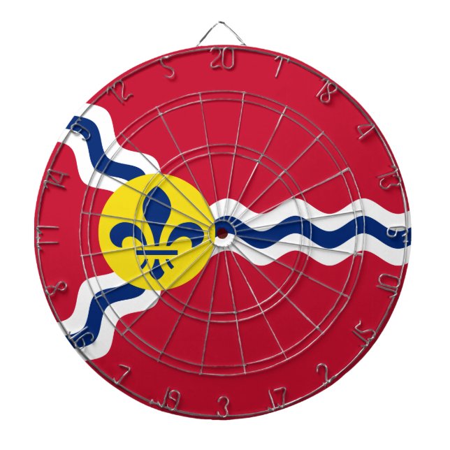 Flagge von St. Louis (Missouri) Dartscheibe (vorne)