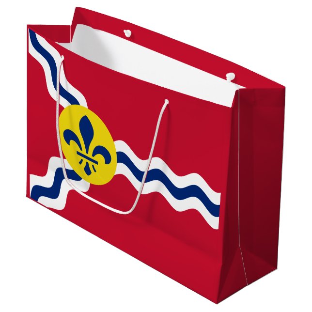 Flagge von St. Louis, Missouri Große Geschenktasch Große Geschenktüte (Vorderseite Schrägansicht)
