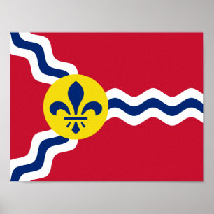 Flagge von St. Louis, Missouri Poster