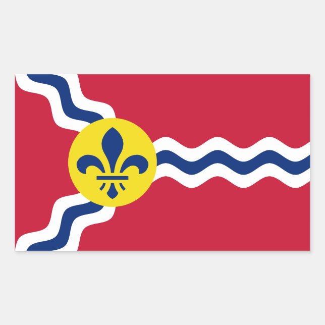 Flagge von St. Louis, Missouri Rechteckiger Aufkleber (Vorderseite)