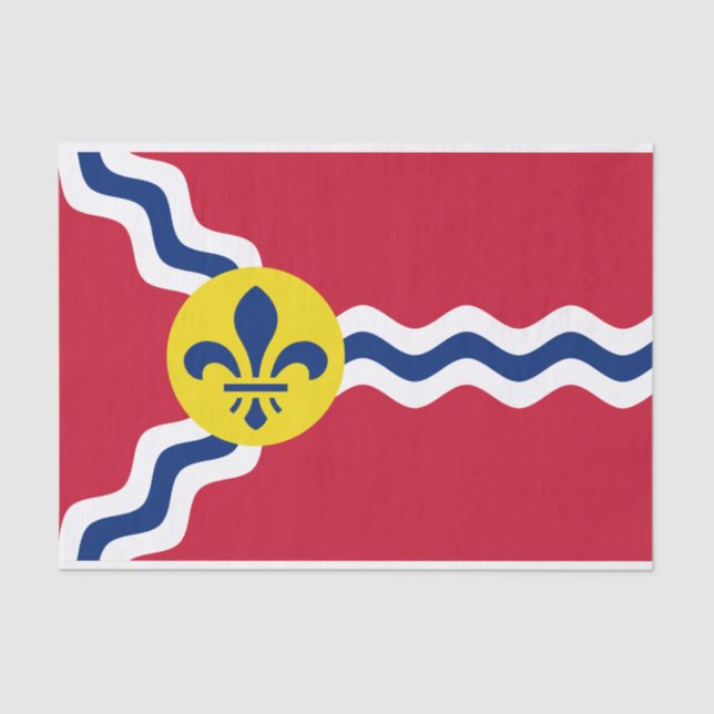 Flagge von St. Louis (Missouri) Seidenpapier (Vorderseite)