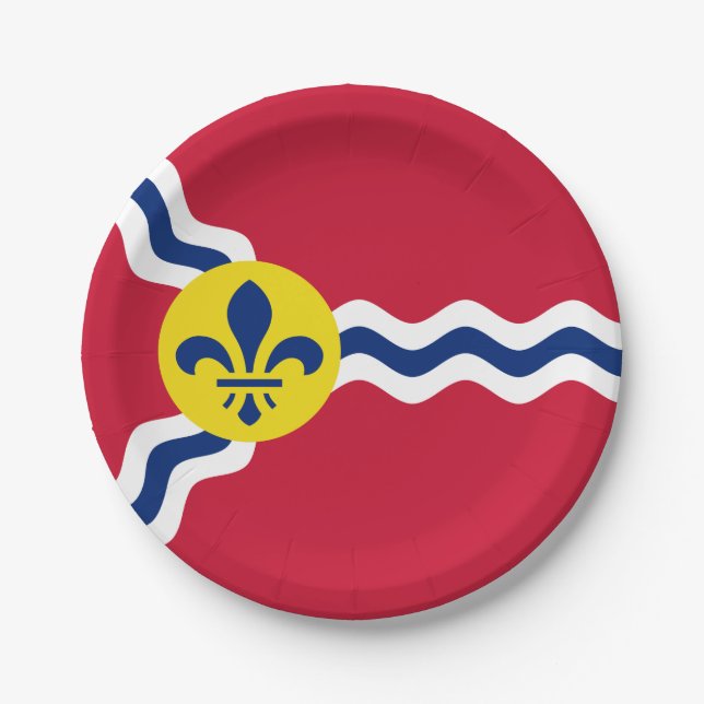 Flagge von St. Louis, Papierplatte von Missouri Pappteller (Vorderseite)