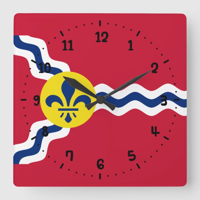 Flagge von St. Louis, Uhr der Mauer am Missouri-Pl (Vorderseite)