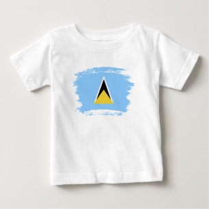 Flagge von St. Lucia Baby T-shirt