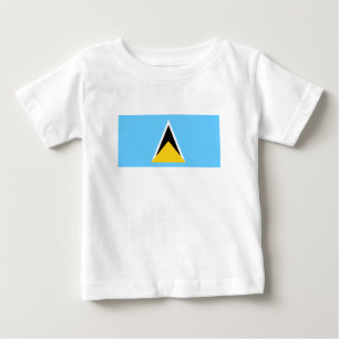 Flagge von St. Lucia Baby T-shirt