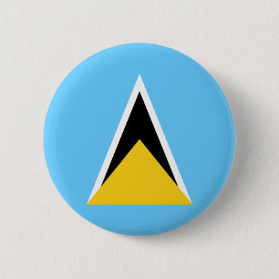 Flagge von St. Lucia Button