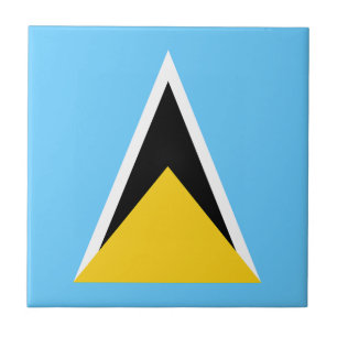 Flagge von St. Lucia Fliese