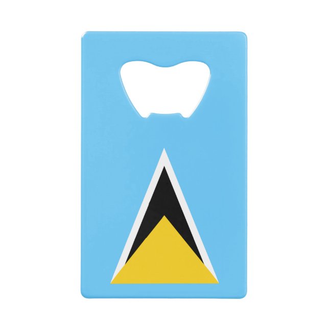 Flagge von St. Lucia Geldbeutel Flaschenöffner (Vorderseite)