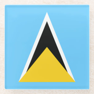 Flagge von St. Lucia Glasuntersetzer