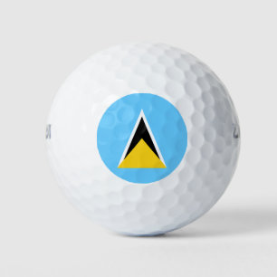 Flagge von St. Lucia Golfball