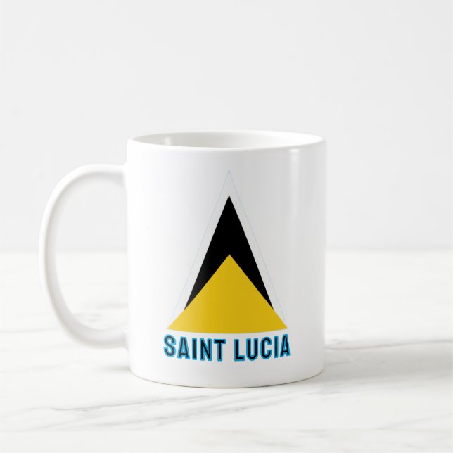 Flagge von St. Lucia Kaffeetasse (Links)