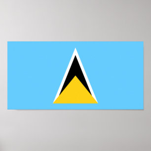 Flagge von St. Lucia Poster
