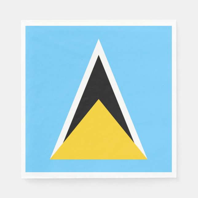 Flagge von St. Lucia Serviette (Vorderseite)