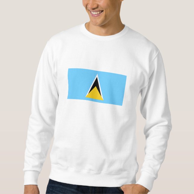 Flagge von St. Lucia Sweatshirt (Vorderseite)