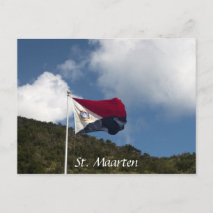 Flagge von St. Maarten Postkarte
