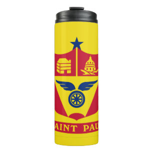 Flagge von St. Paul, Minnesota Thermal Tumbler Thermosbecher